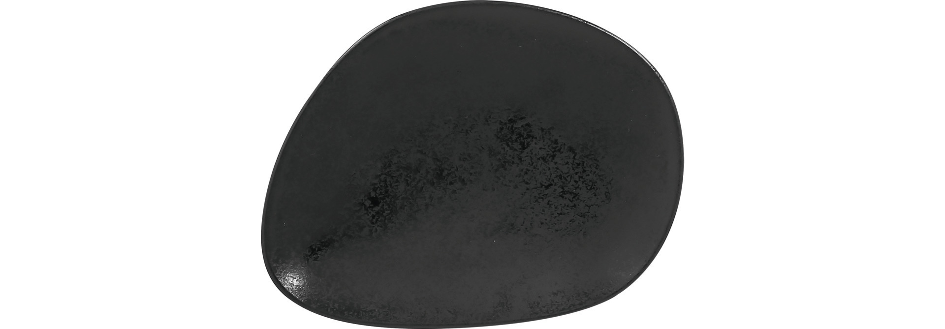 Teller flach shaped 200 x 160 mm schwarz