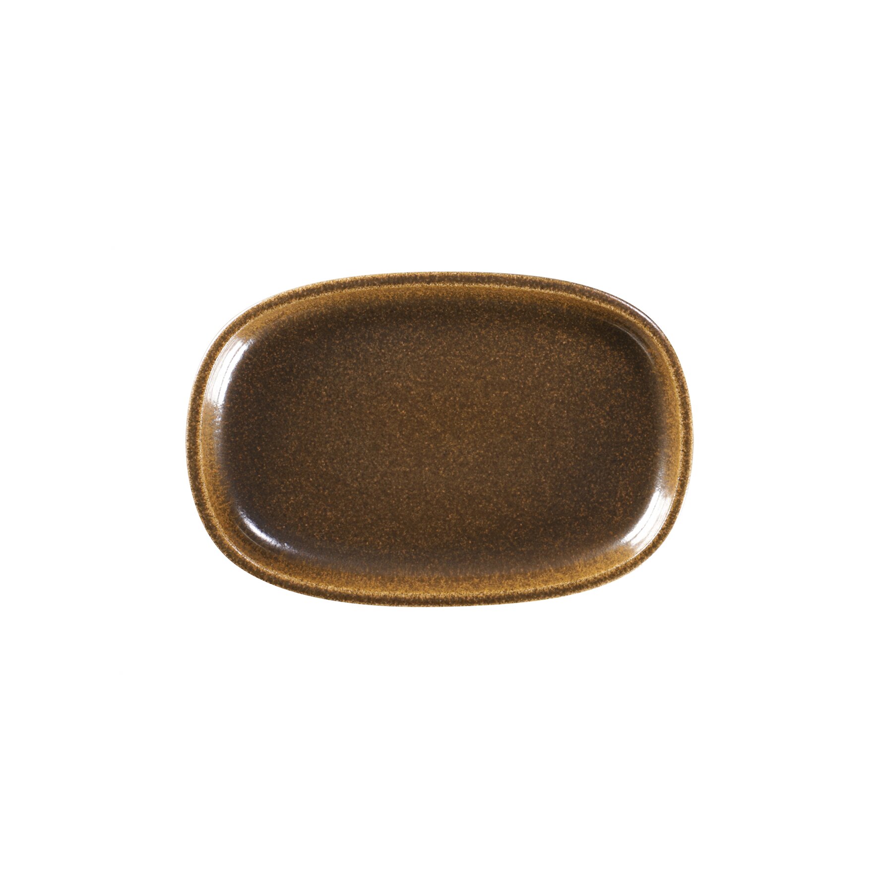 Platte oval flach 230 x 150 mm rust brown Ease Rust Brown