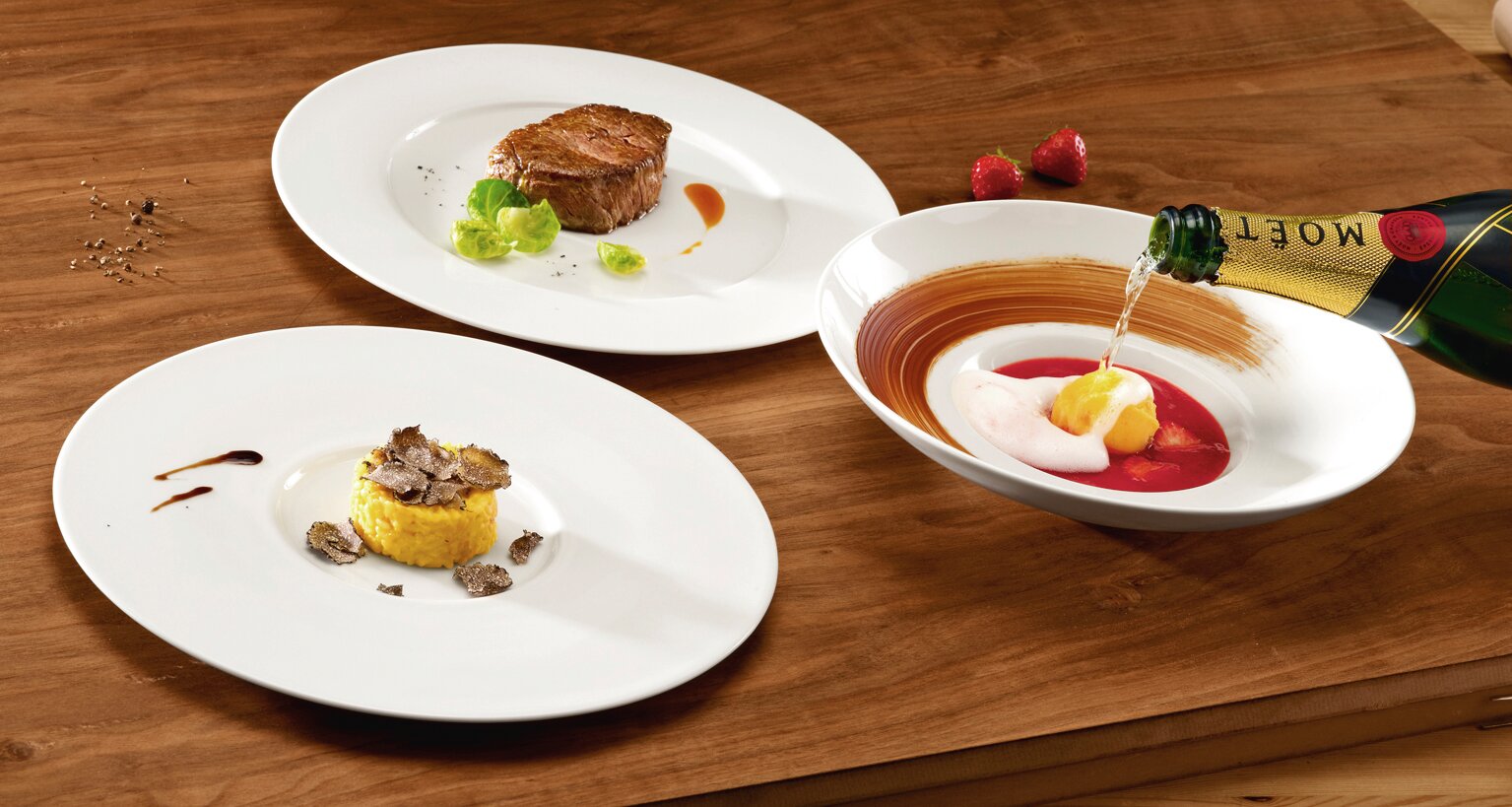 Gourmetteller flach 290 mm creme