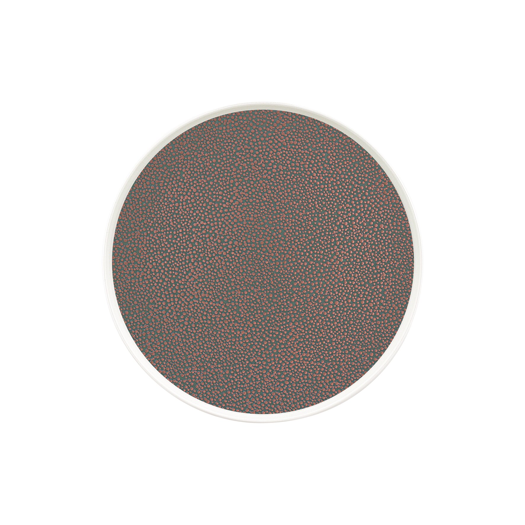 Coupteller flach rund 257 mm metallic copper