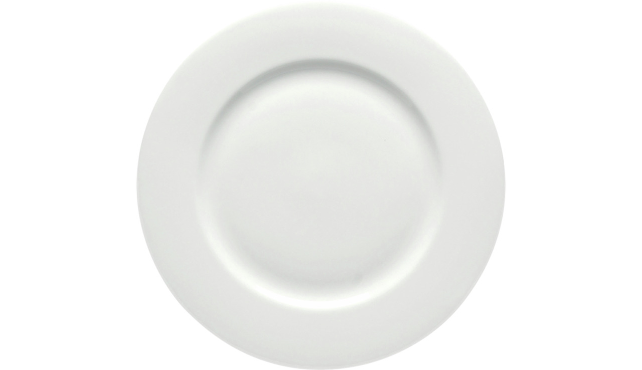 Teller flach mit Fahne 230 mm weiß Gracia