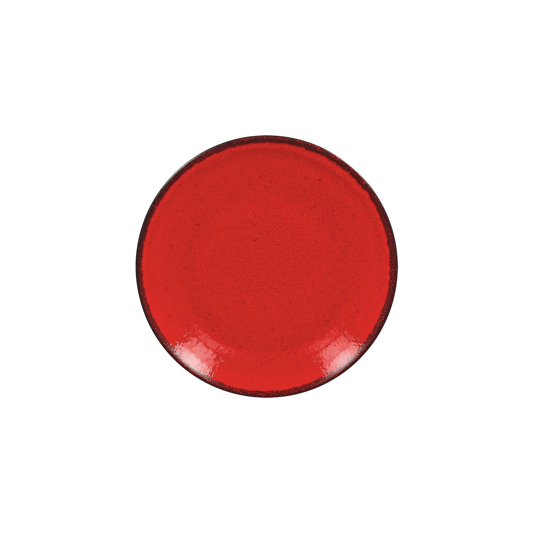 Coupteller flach 180 mm rot