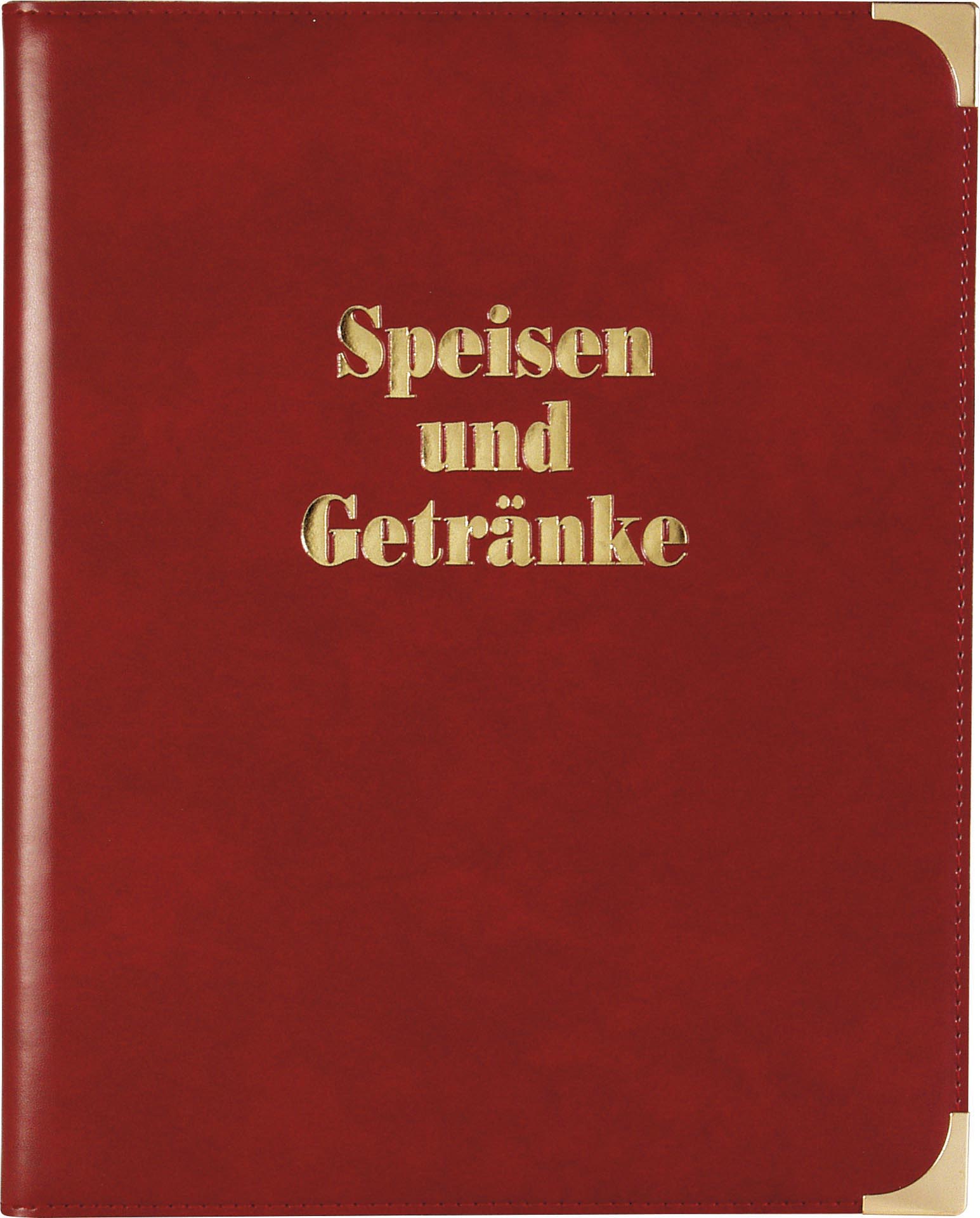 Speisenkarte A4 mit Buchschrauben A4 rot