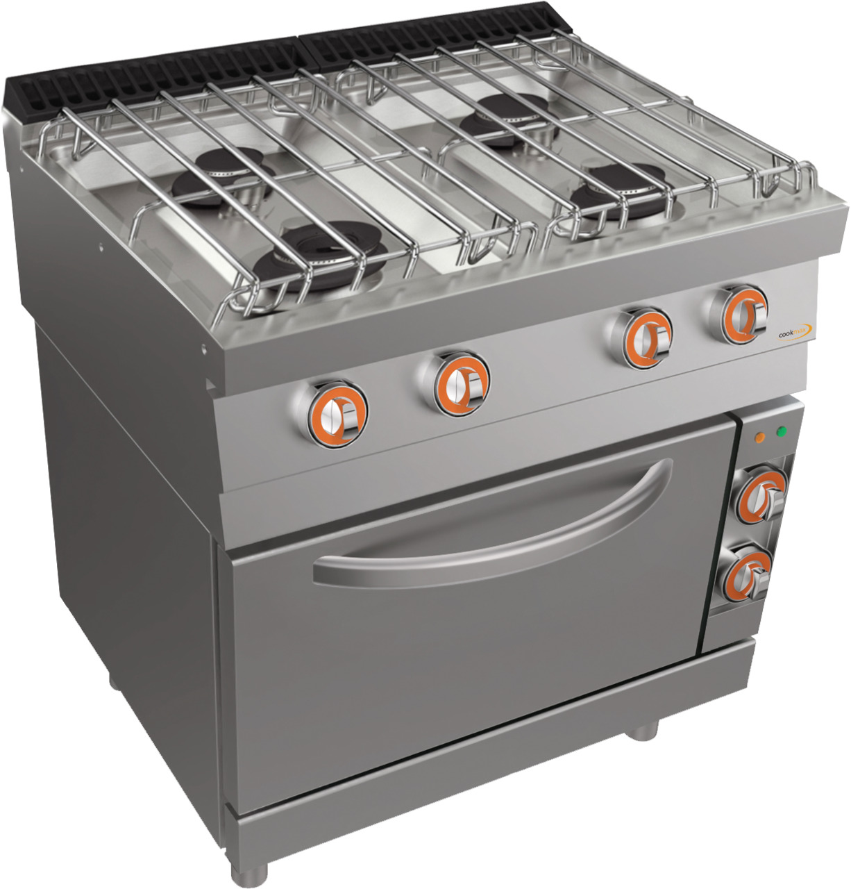 Gas-Herd 4 Brenner mit Elektro-Backofen GN 2/1