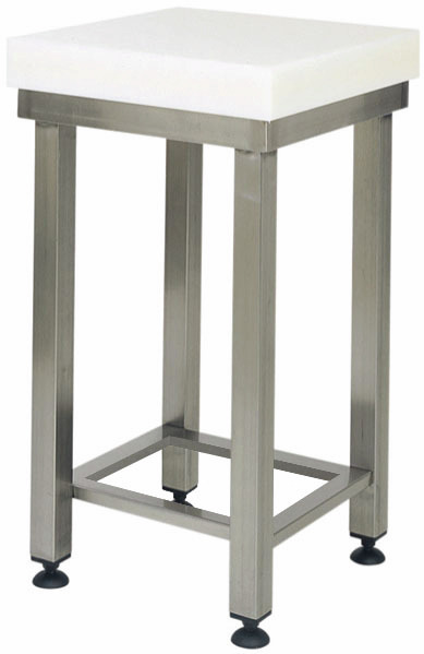Hackblock Polyethylen mit Untergestell 500 x 500 x 880 mm
