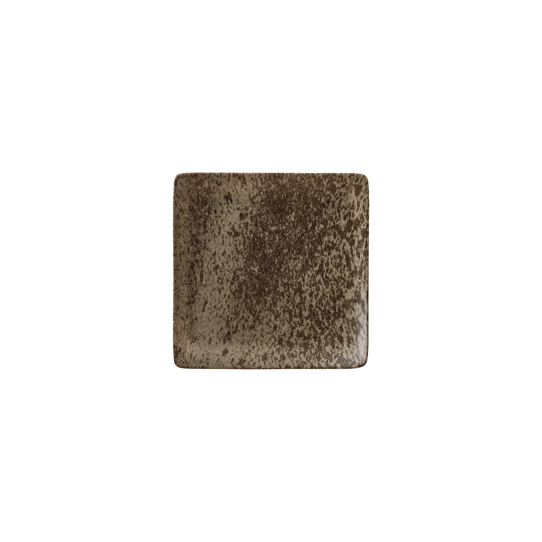 Teller flach quadratisch 152 x 152 mm dark brown
