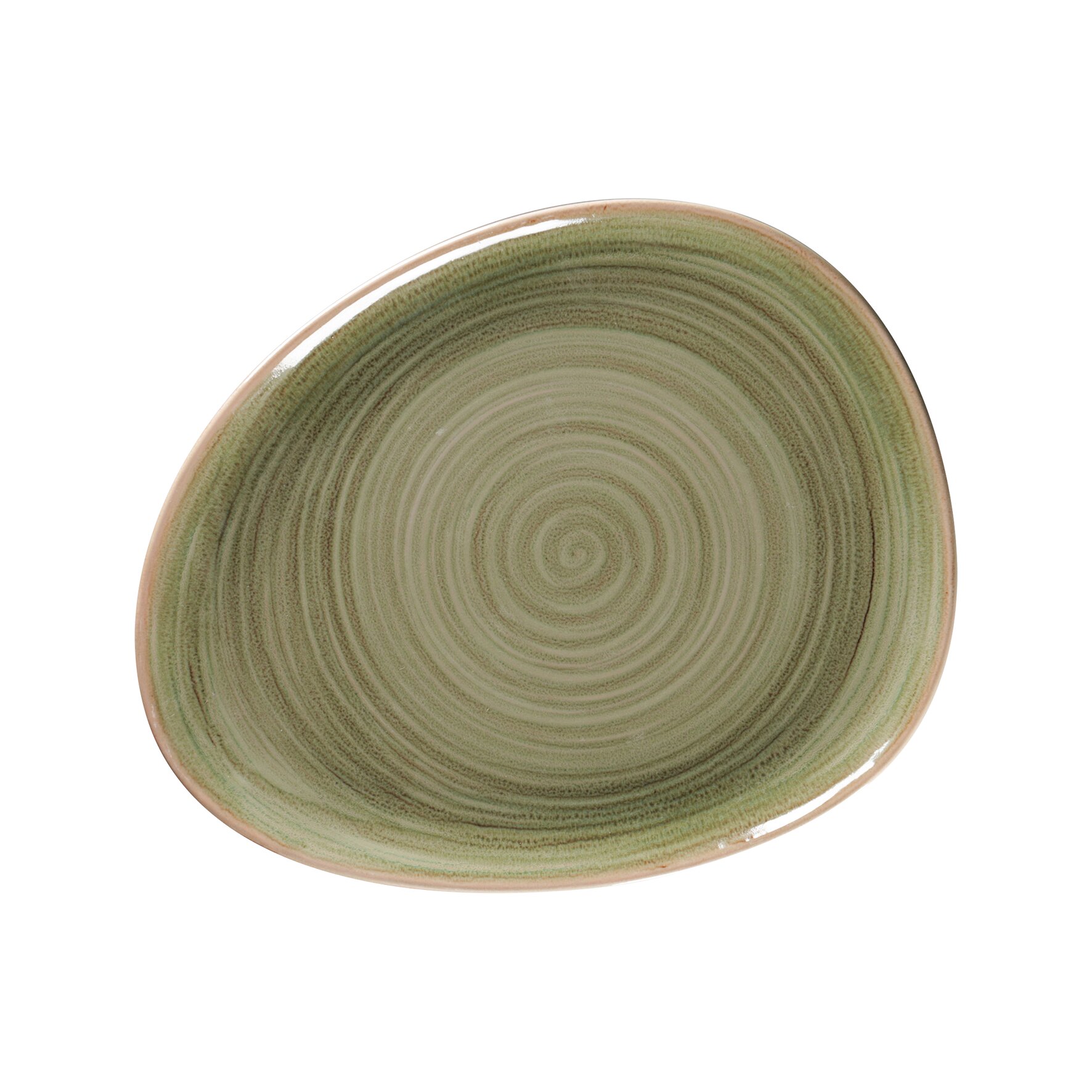Teller flach organisch 279 x 224 mm emerald green Spot Emerald Green