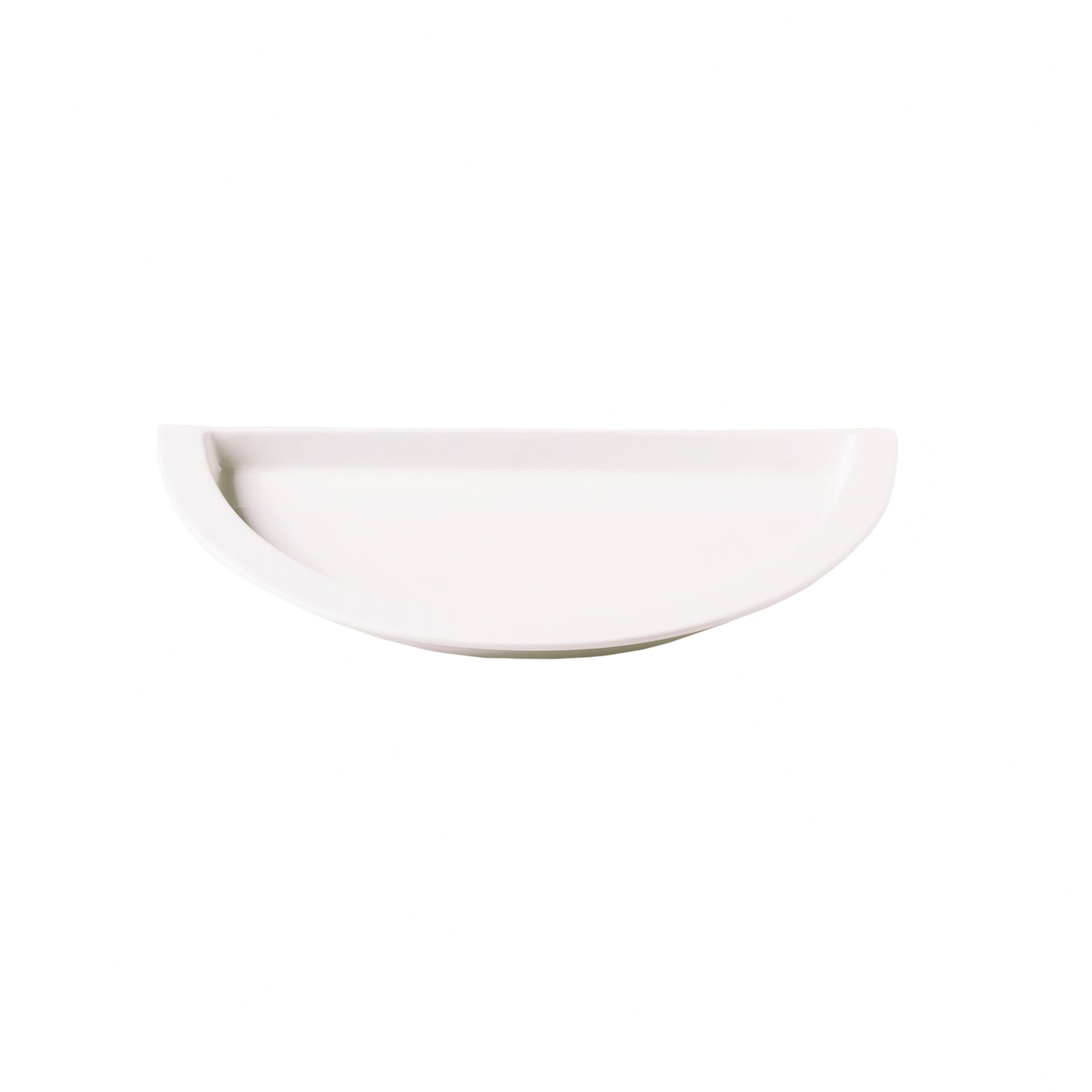 GN-Schale Halbmond flach 390 x 195 x 20 mm / 0,95 l creme Buffet