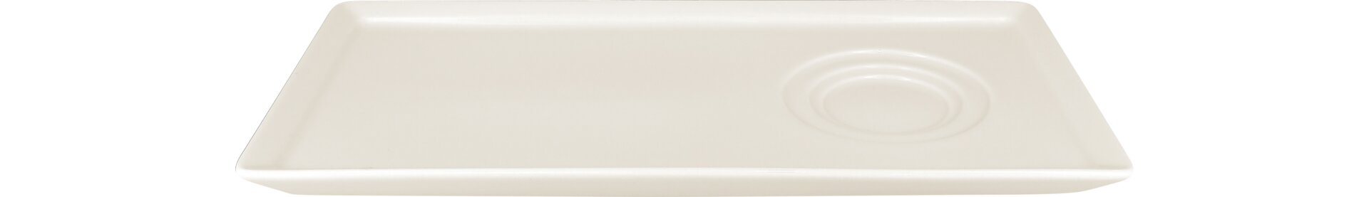 Platte rechteckig 3 Ringe Wasabi 283 x 140 mm crème