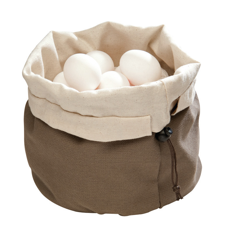 Brottasche mit Wärmekissen rund 200 x 200 x 235 mm Baumwolle beige-braun