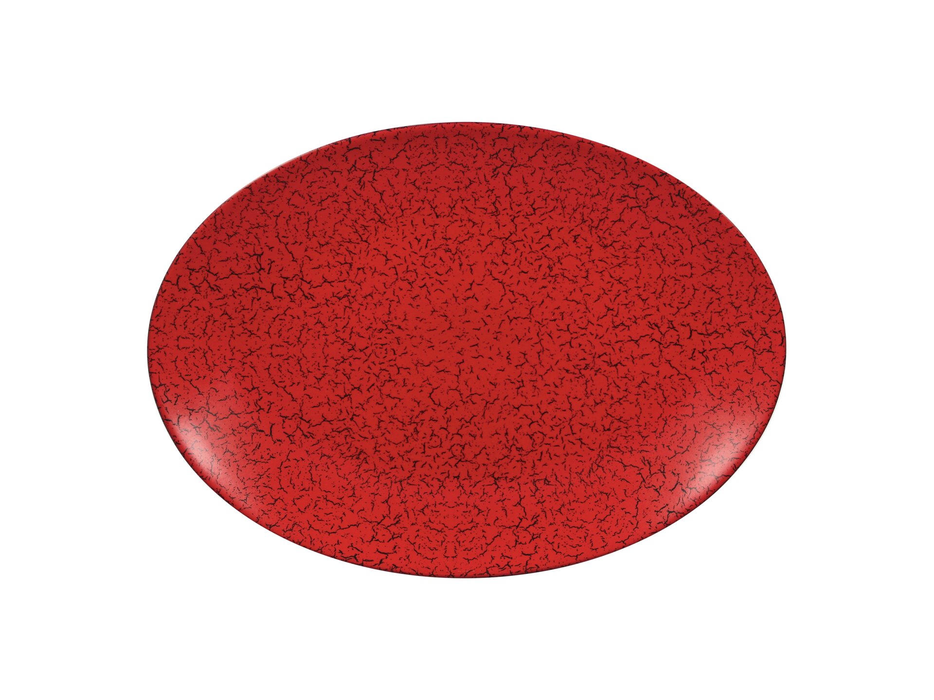 Platte oval 360 x 270 mm rot