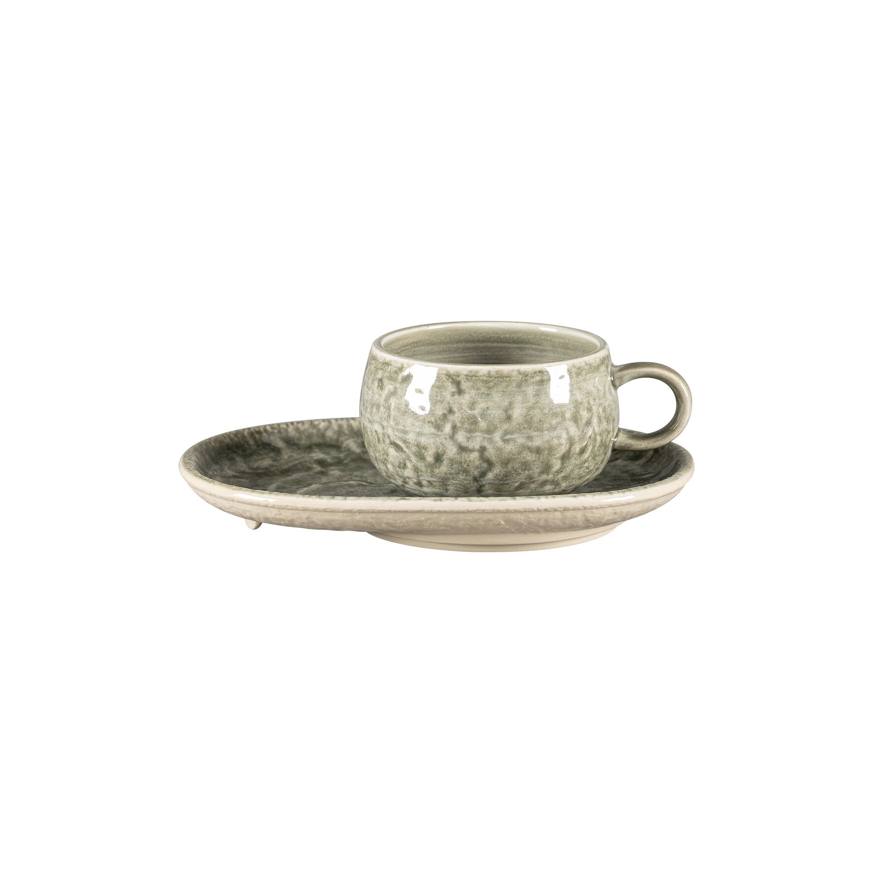 Untertasse oval 190 x 140 mm Sage green Krush Sage Green