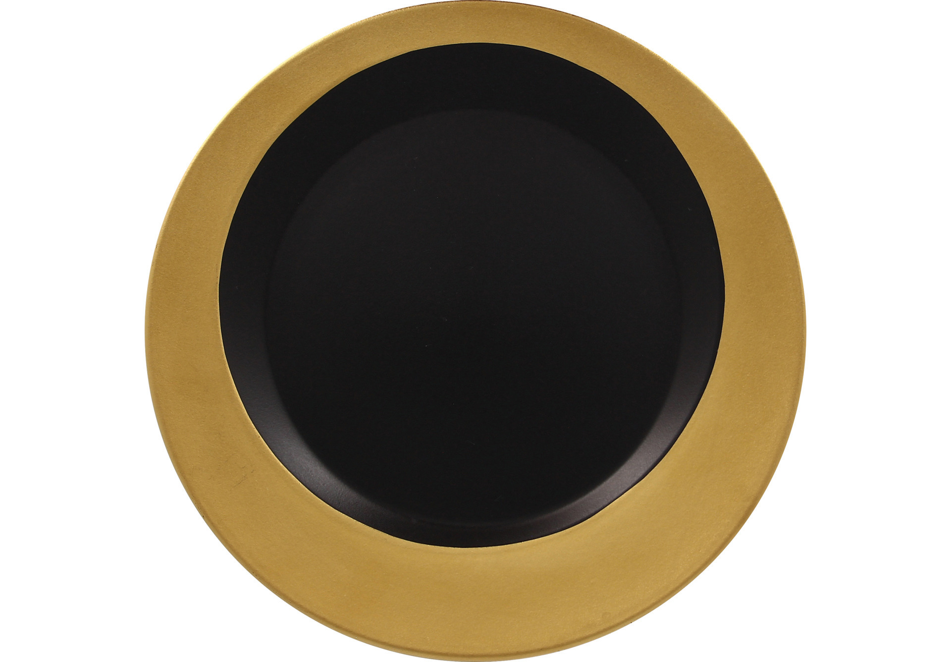 Teller rund 300 mm schwarz / gold