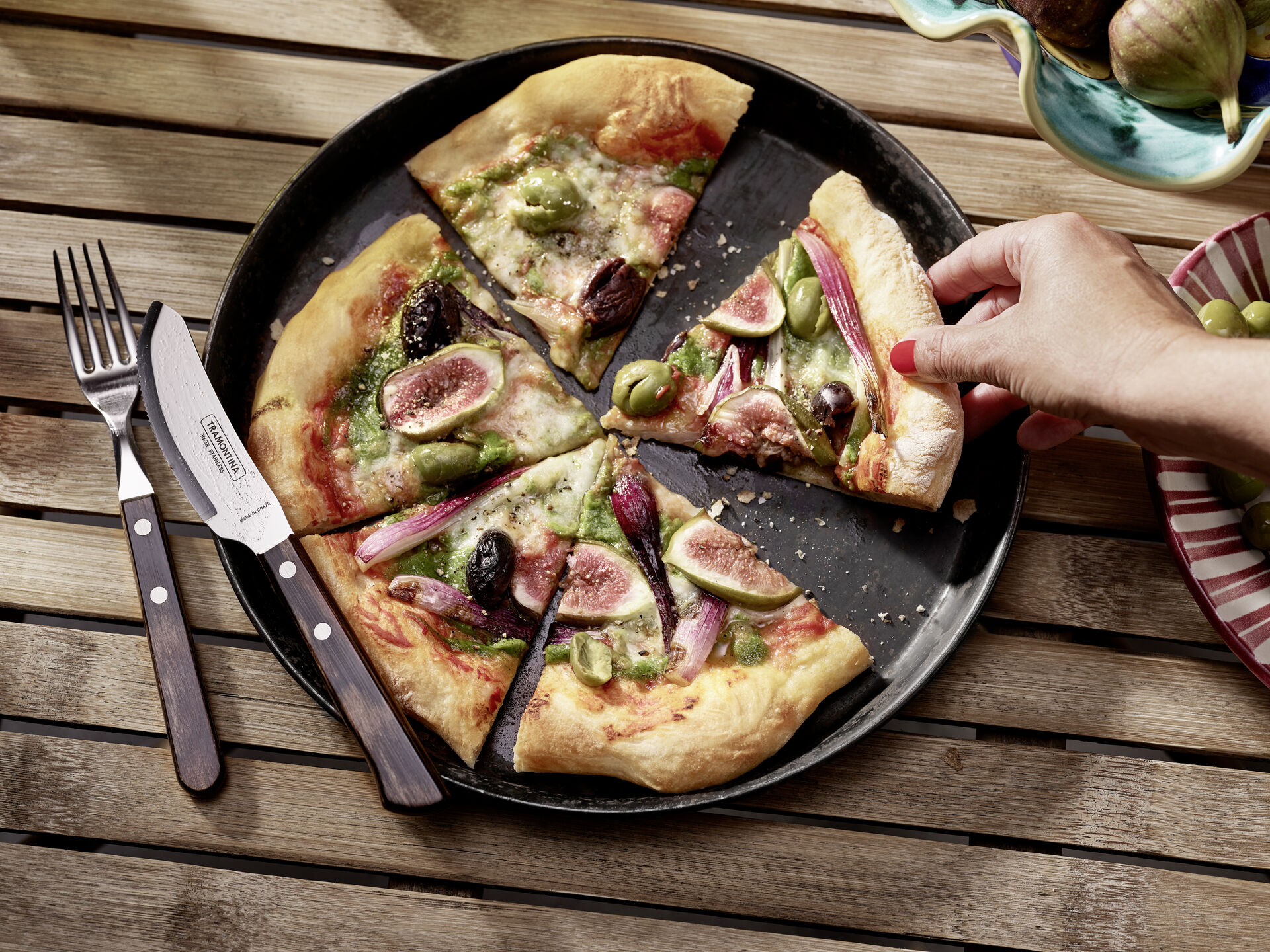 Steak-/Pizzabesteck "Churrasco" Pizzamesser L: 21cm braun