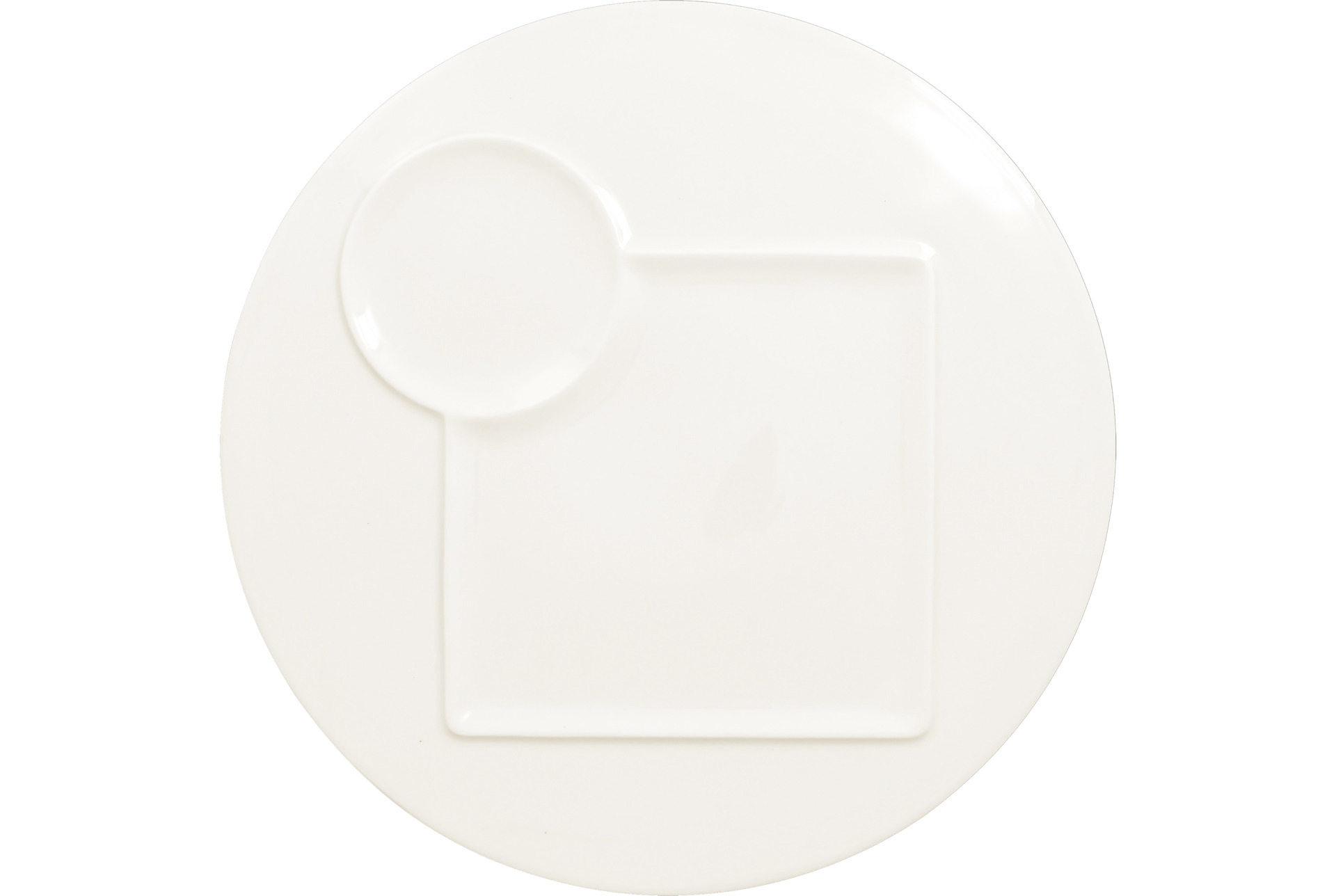 Teller rund mit 2 Zonen create 300 mm plain-white
