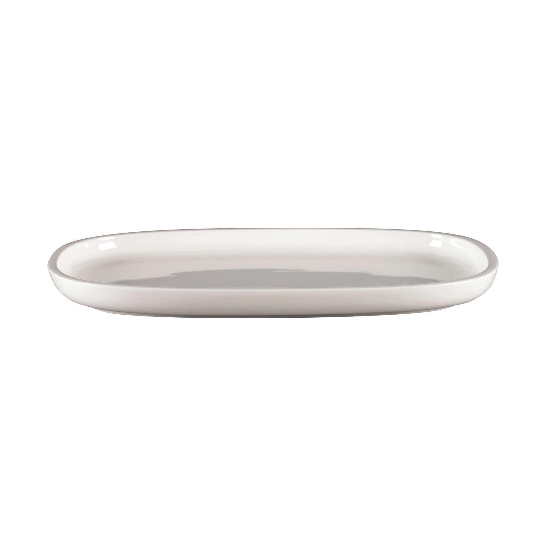 Platte oval flach 302 x 200 mm weiß Ease Weiß