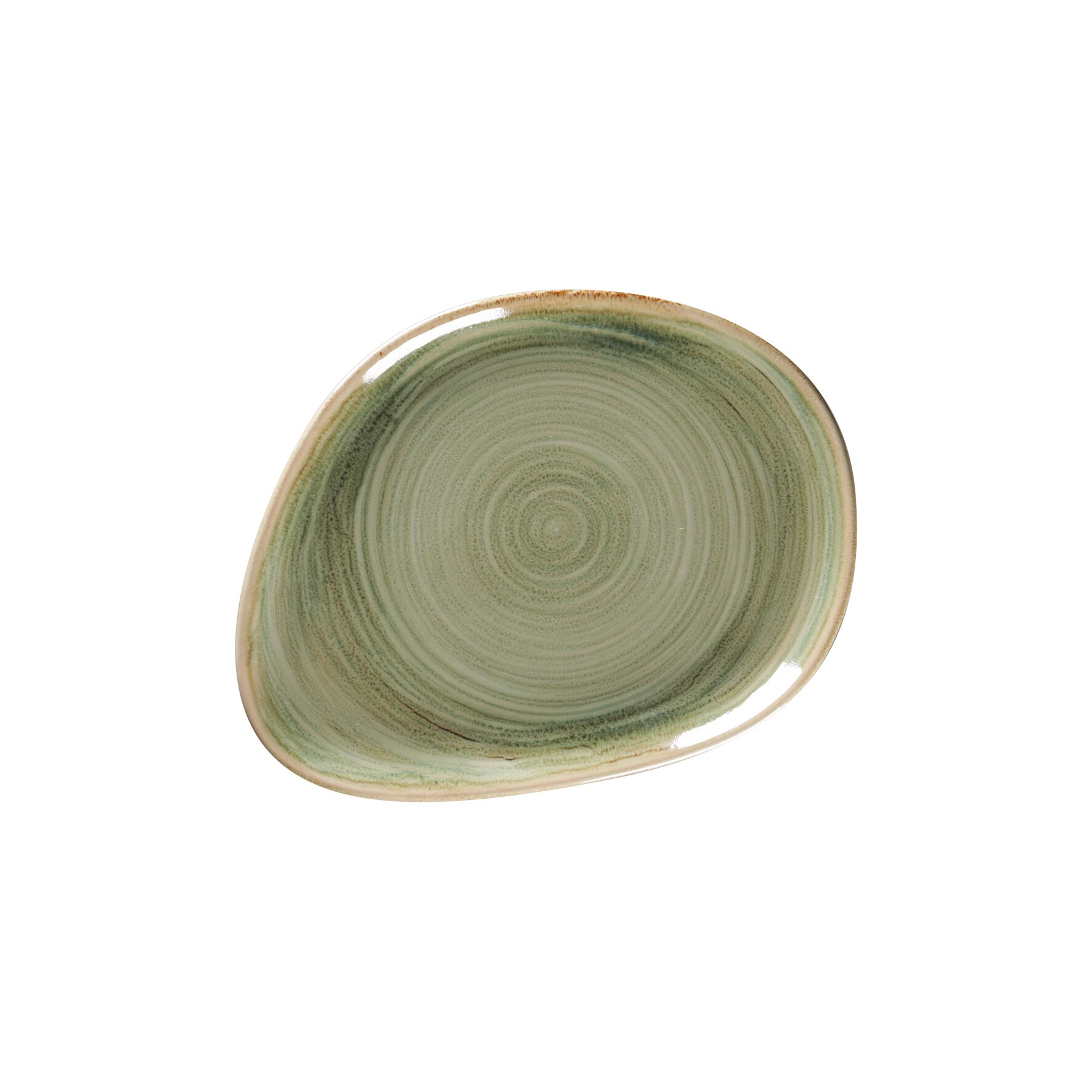 Teller flach organisch 219 x 165 mm emerald green Spot Emerald Green