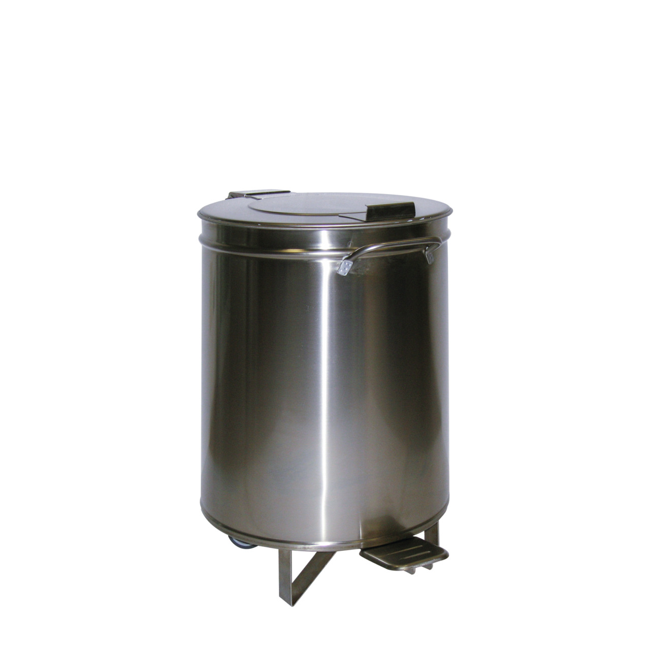 Abfalleimer 50 l ø 380 mm mit Fußpedal und Hub-Deckel 380 x 380 x 605 mm