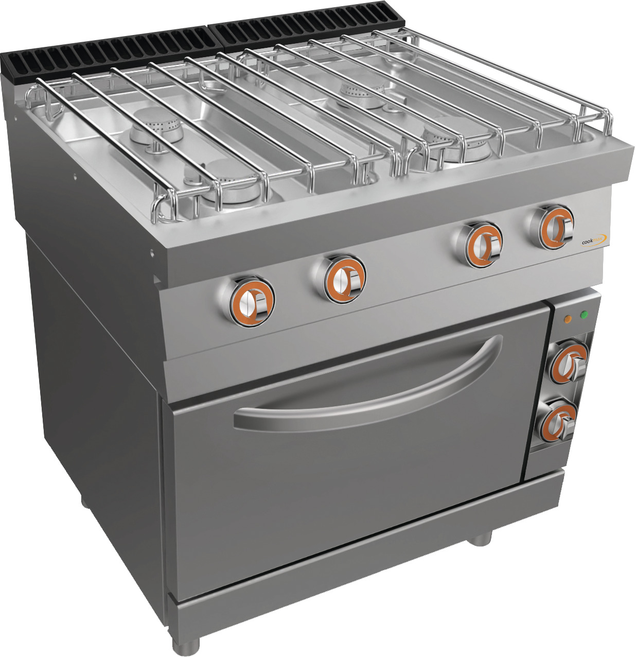 Gas-Herd, 4 Brenner, mit Elektro-Backofen