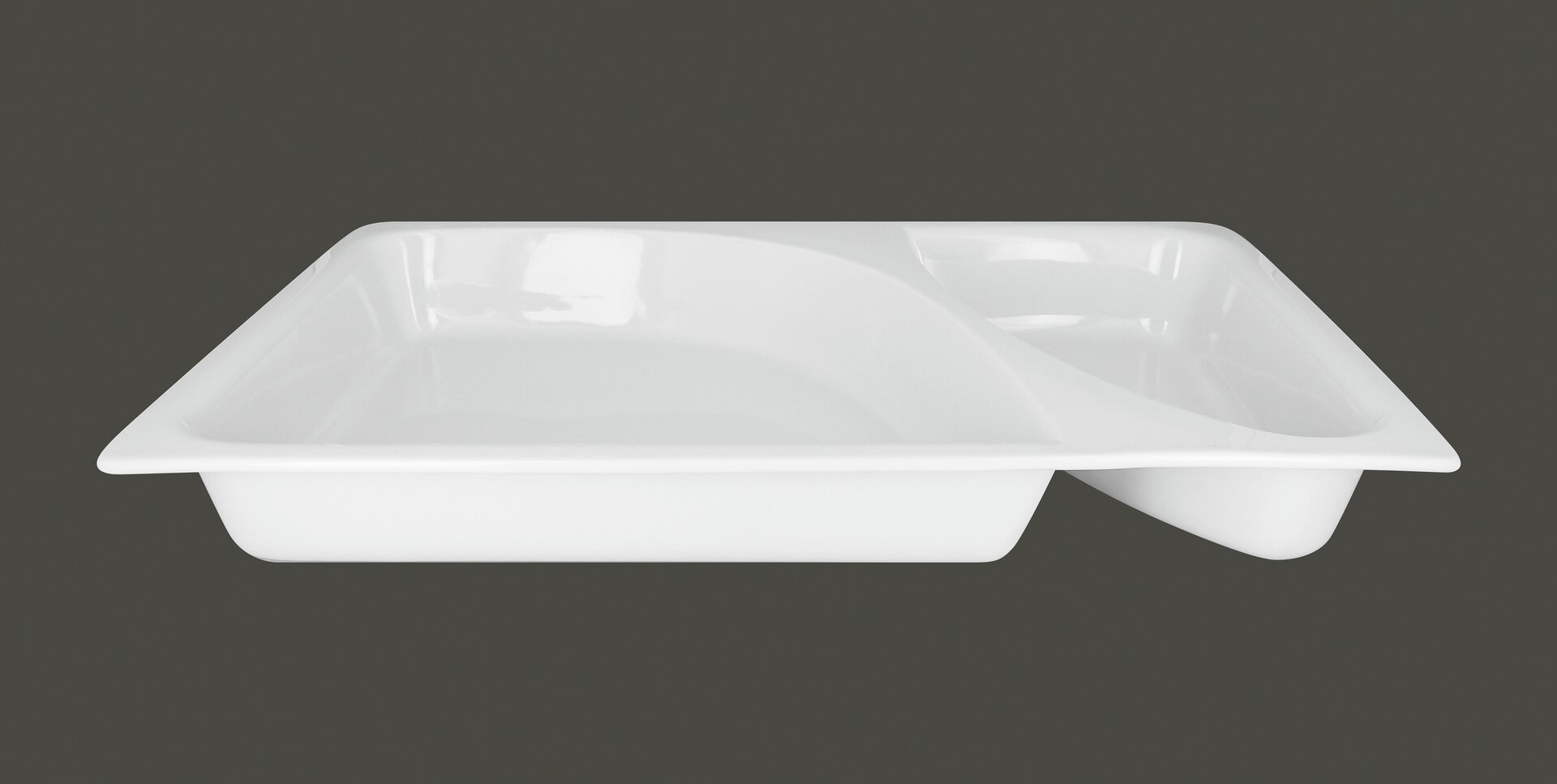 GN-Schale GN 1/1 geteilt 530 x 325 x 65 mm plain-white Zamma