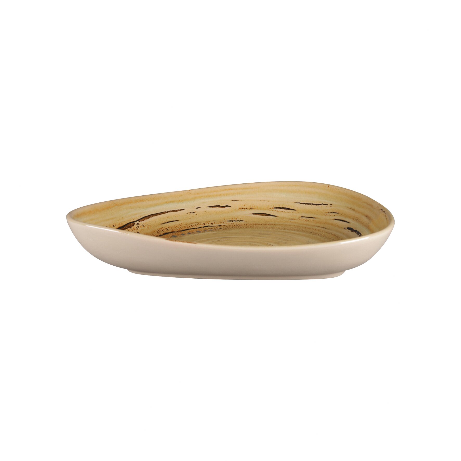 Teller tief organisch 238 x 196 mm / 0,63 l garnet beige Spot Garnet Beige