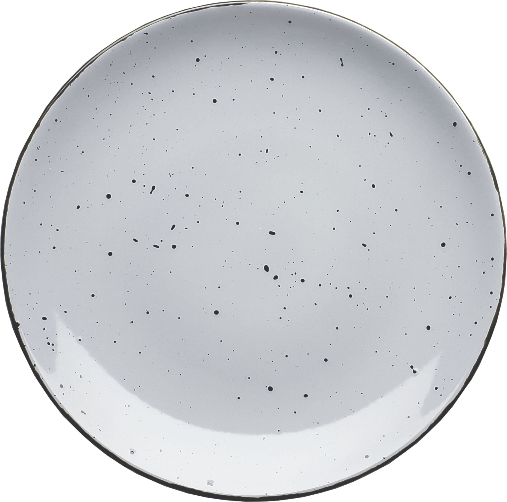 Porzellanserie "Granja" grau Tel ler flach Coup-Form, 25,7 cm