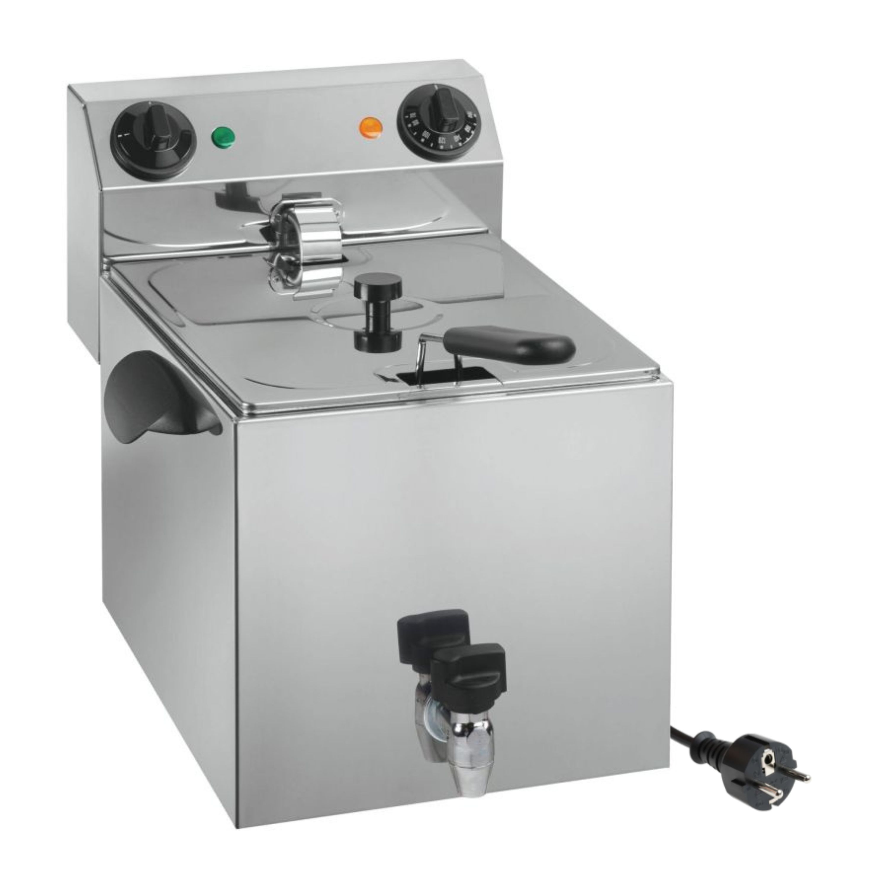 Fritteuse 1 x 8 ltr. 230V mit Ablasshahn