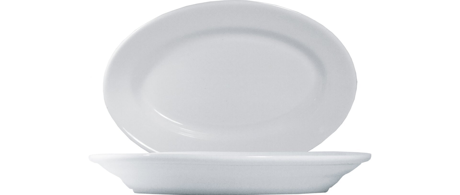 Platte oval 230 x 146 mm White Tivoli White
