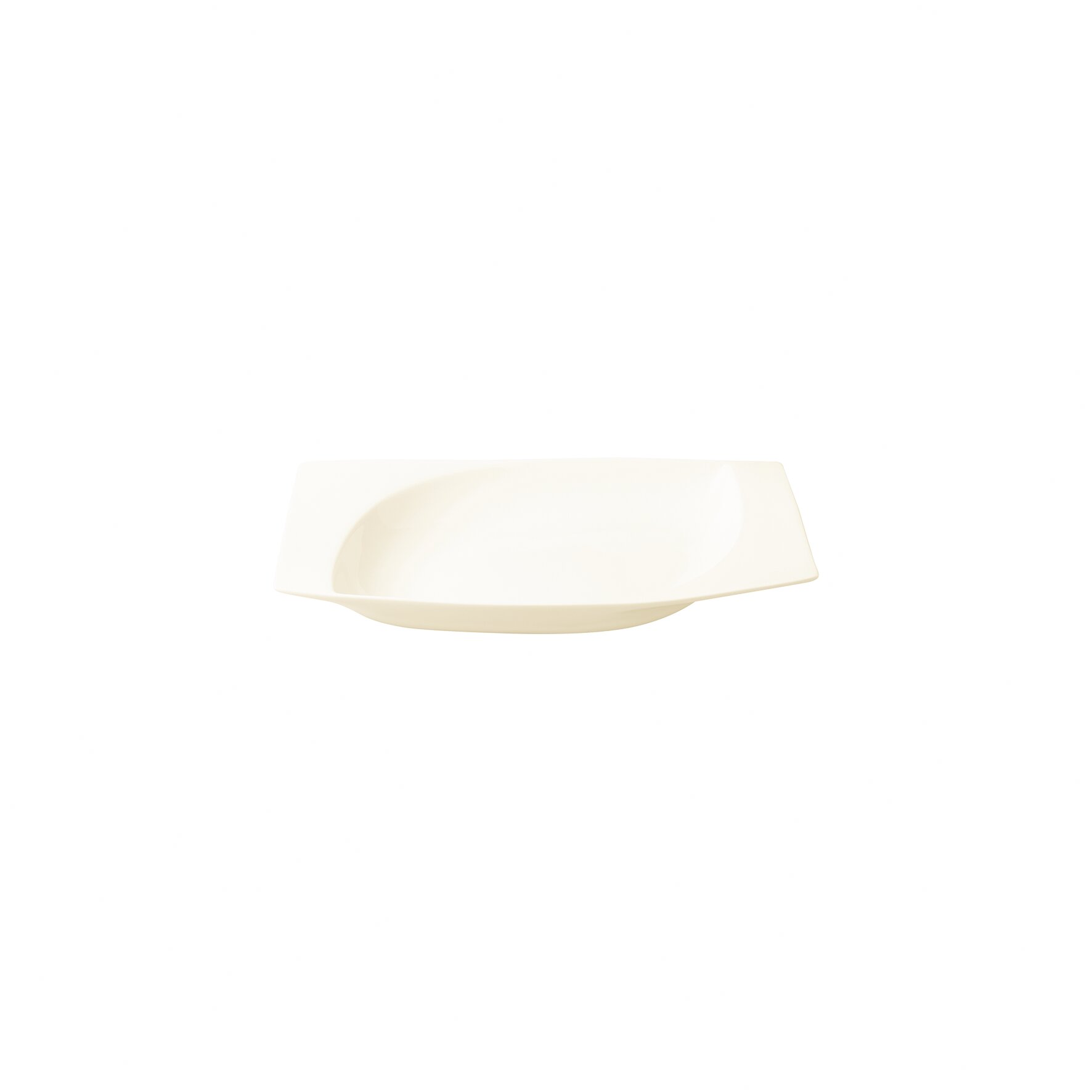 Platte elipse 260 x 170 mm creme Mazza