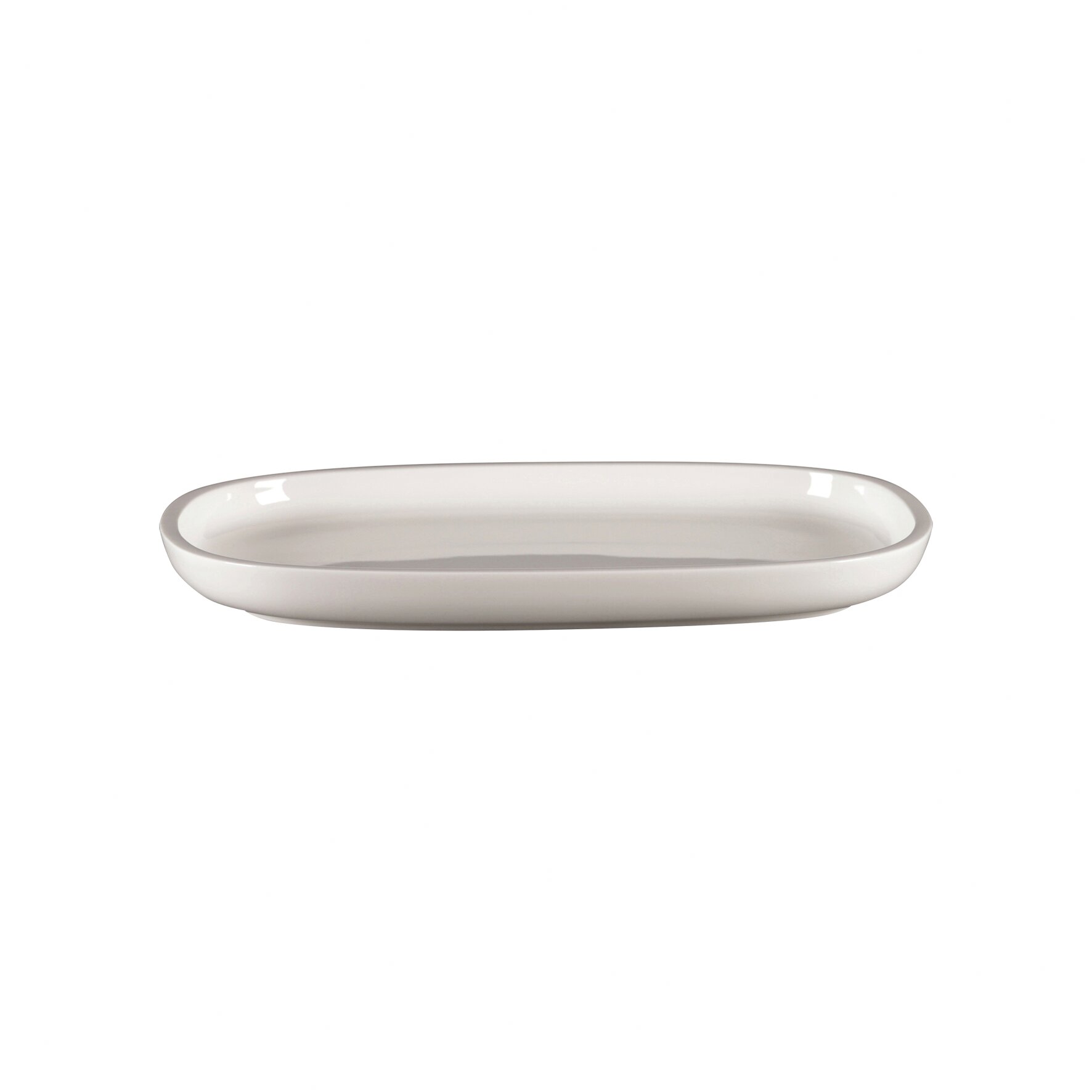 Platte oval flach 261 x 180 mm weiß Ease Weiß