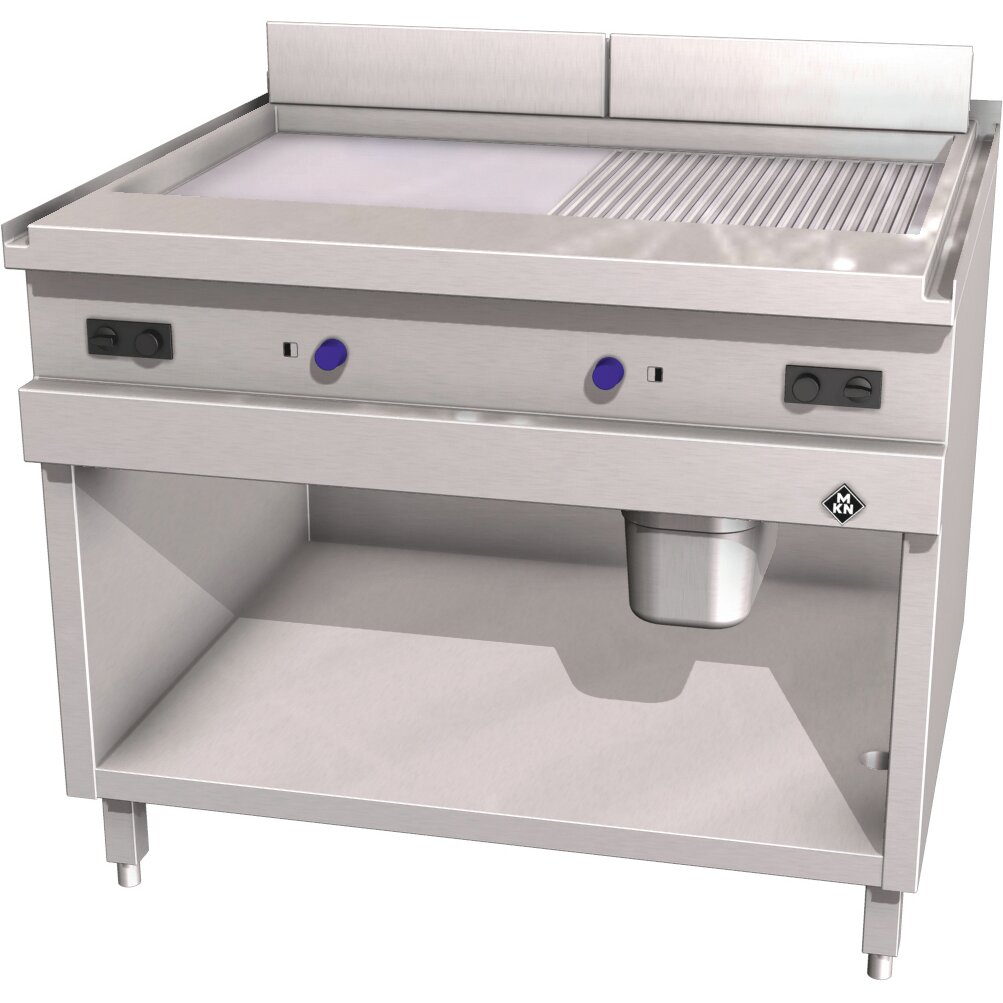 Gas-Griddleplatte 1/2 glatt & 1/2 gerillt / Optima 850