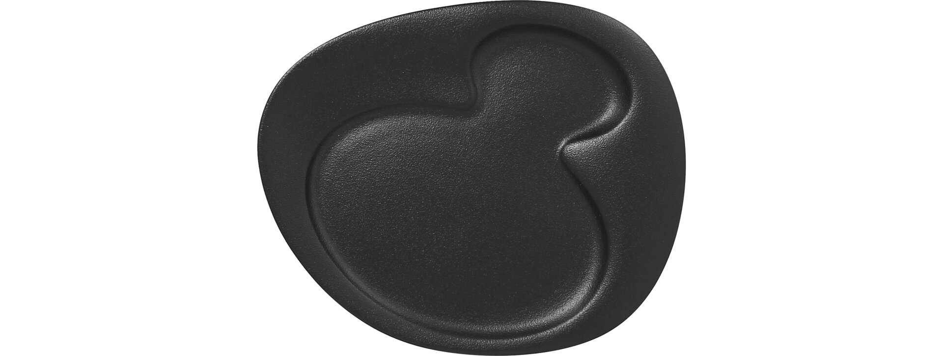 Teller mit 2 Vertiefungen 240 x 200 mm volcano Neofusion