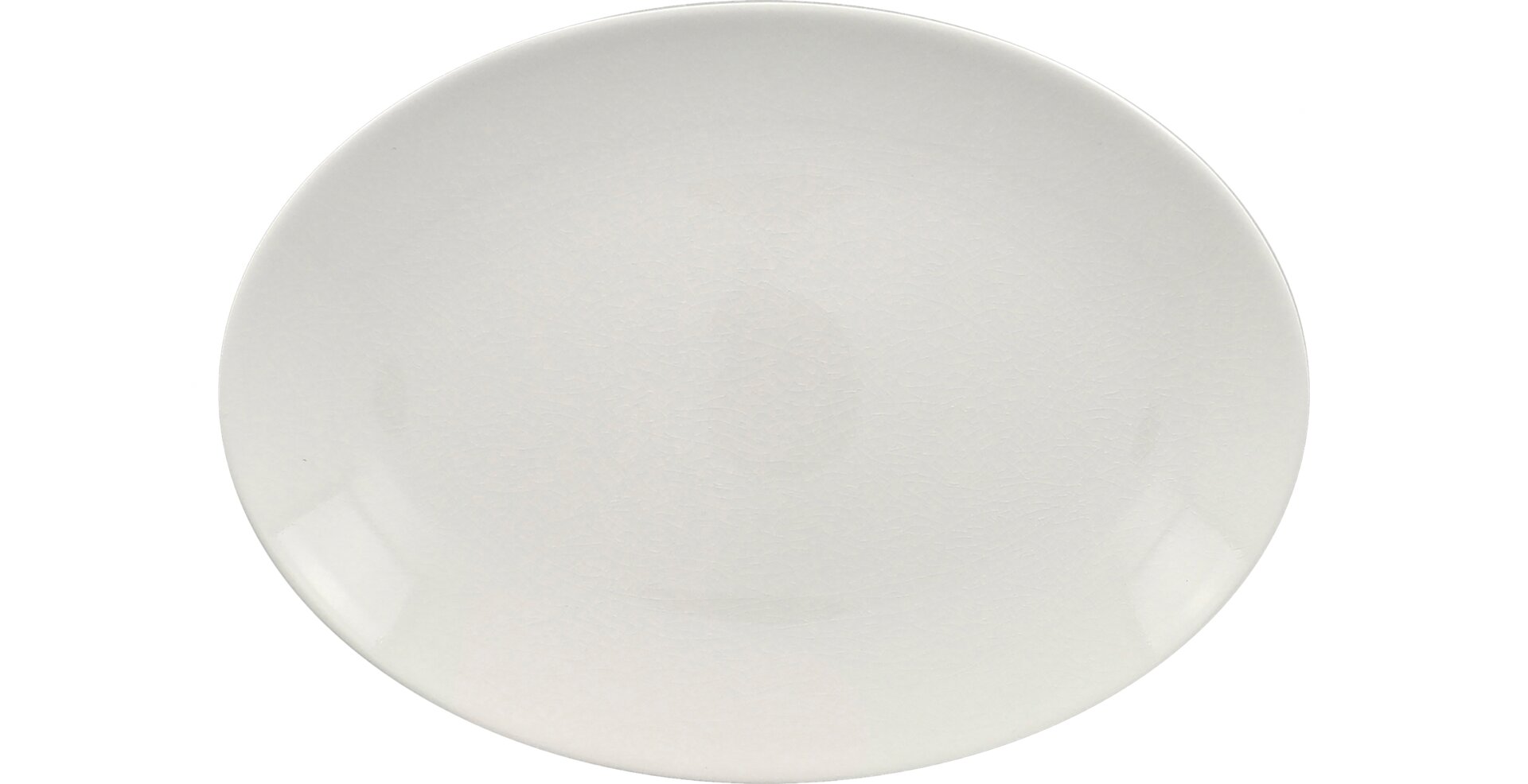 Platte oval 260 x 190 mm plain-white Vintage
