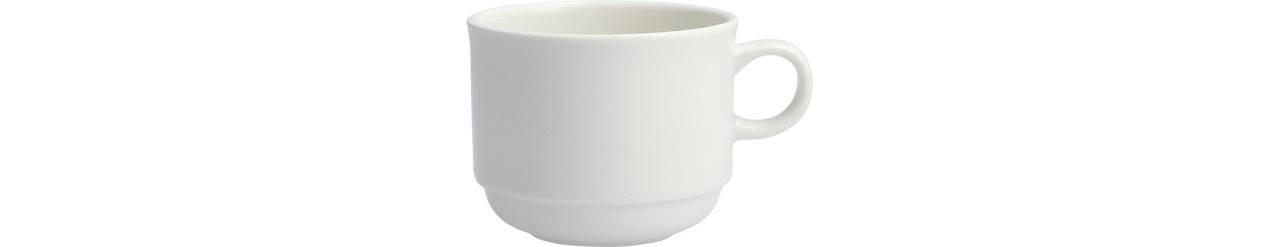 Kaffeetasse stapelbar 85 mm / 0,28 l weiß Snow