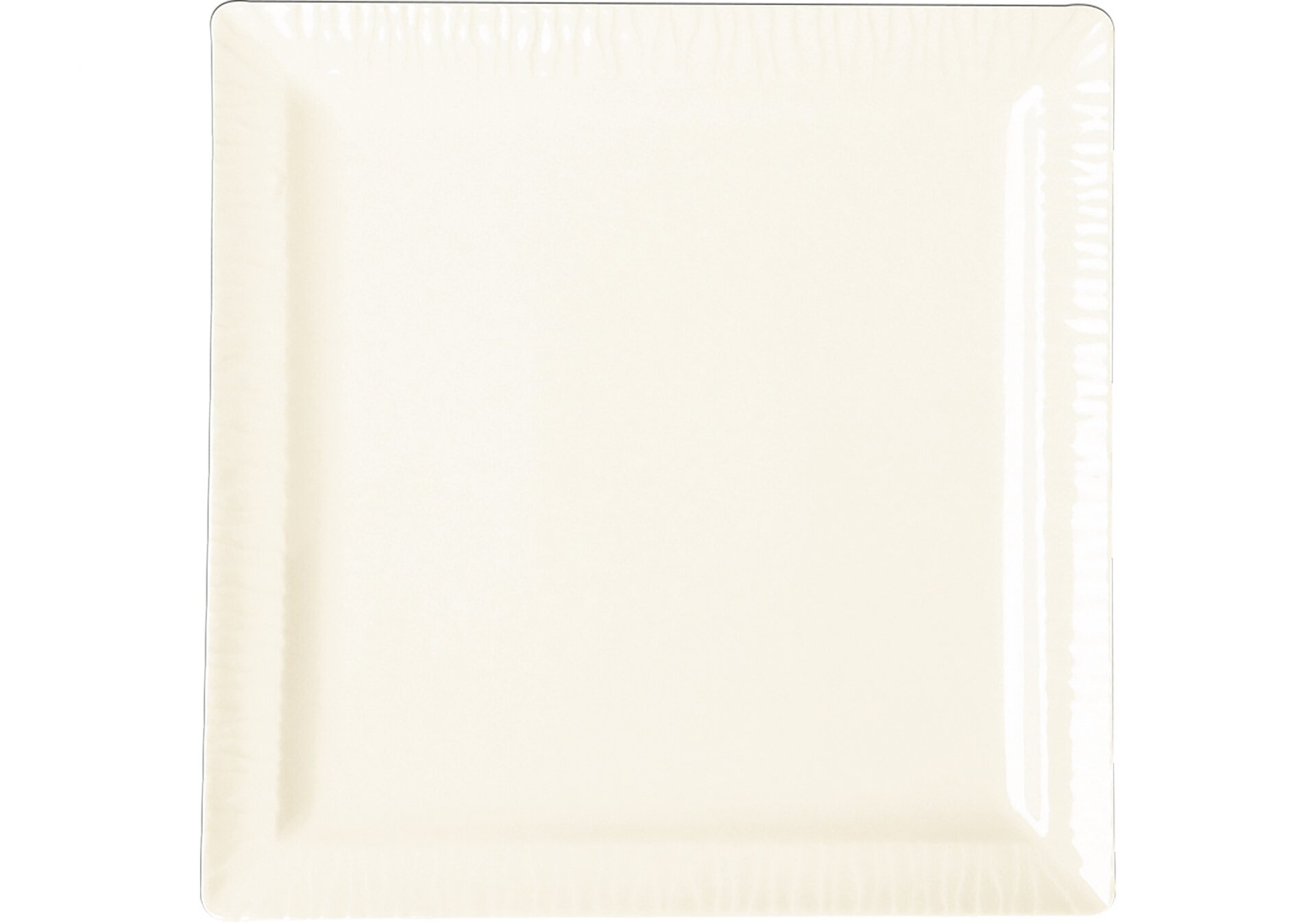Teller flach quadratisch 300 mm crème