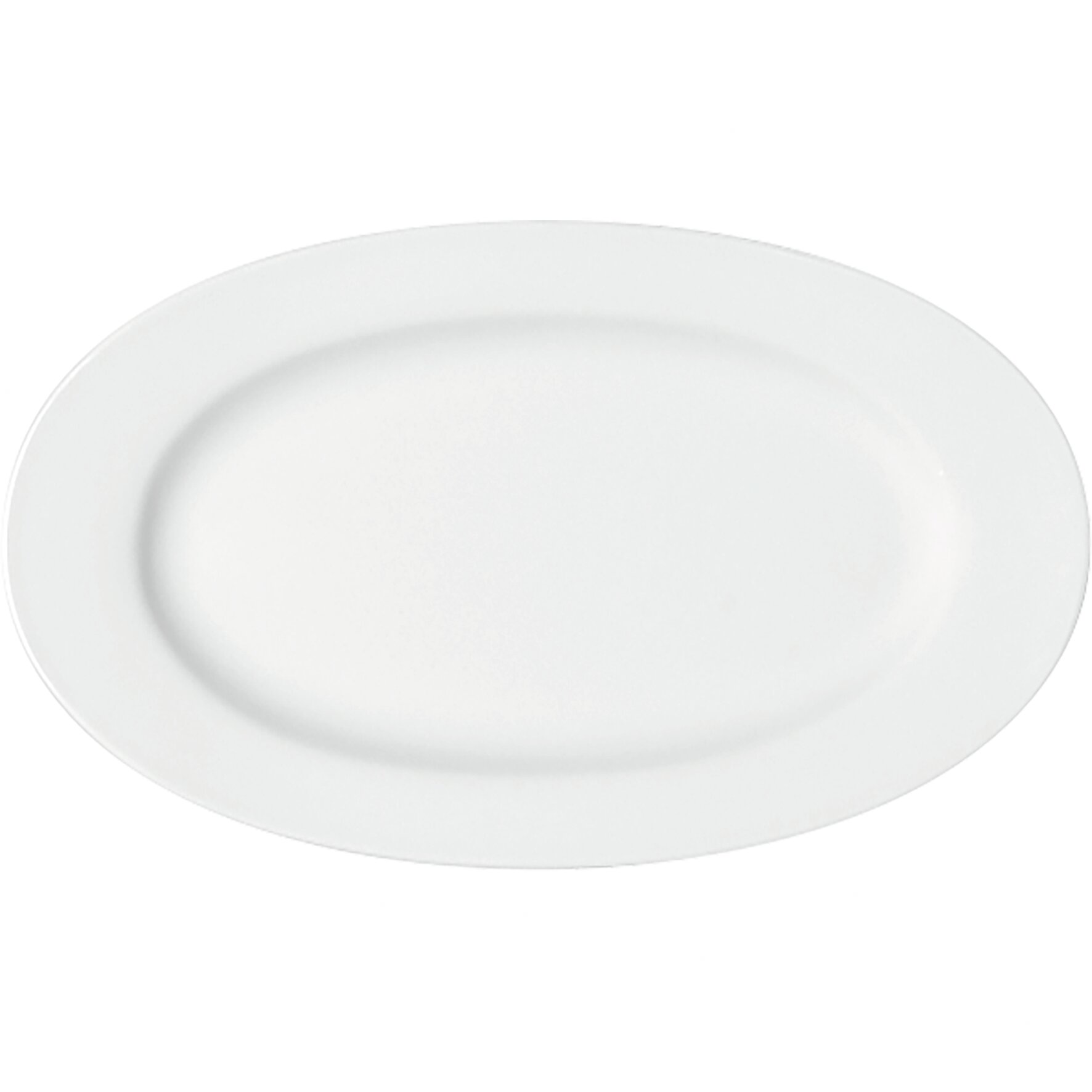 Platte oval mit Fahne 384 x 216 mm