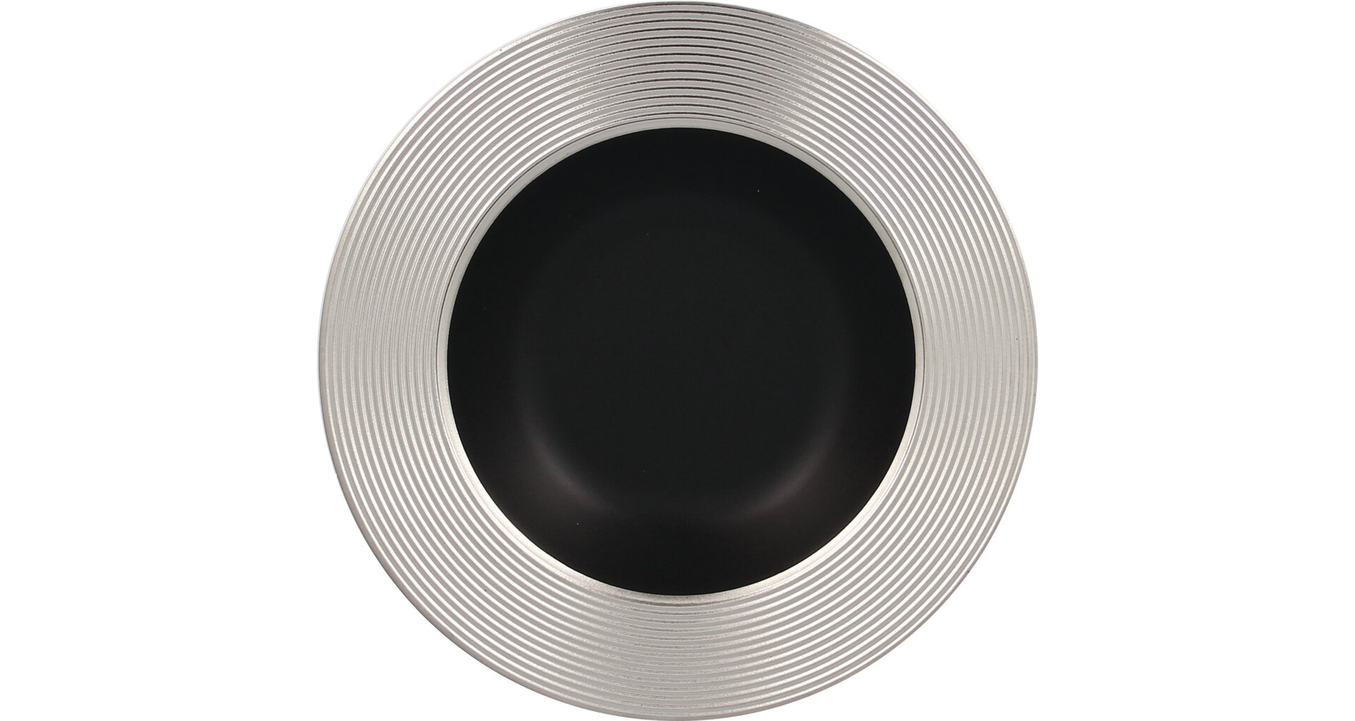 Teller tief 230 mm schwarz / silver