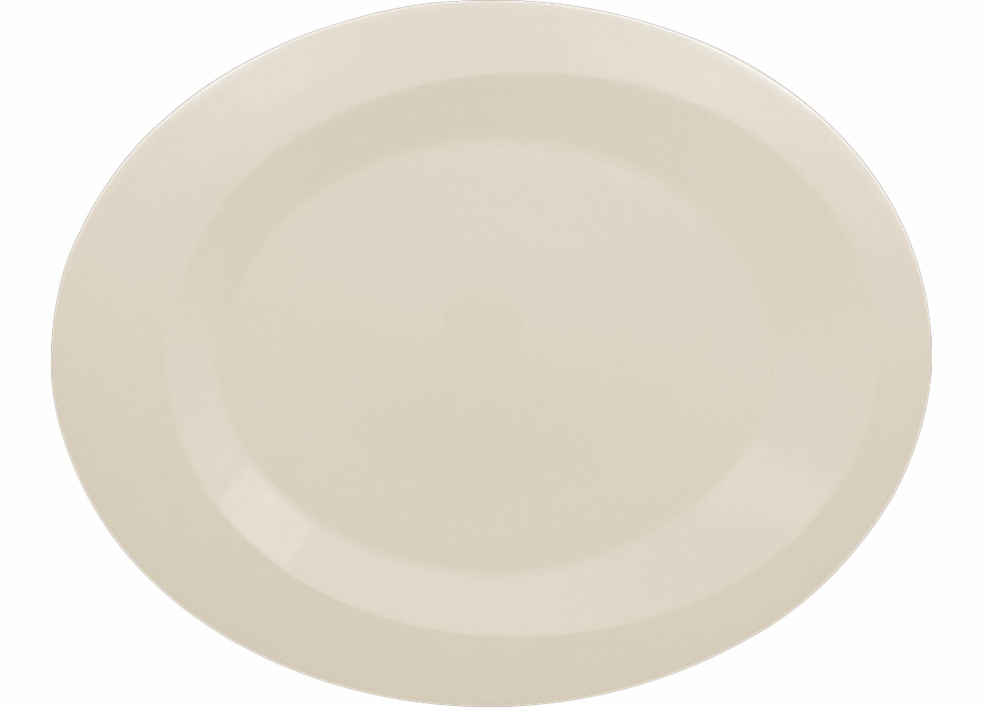 Teller oval 387 x 310 mm weiß crème