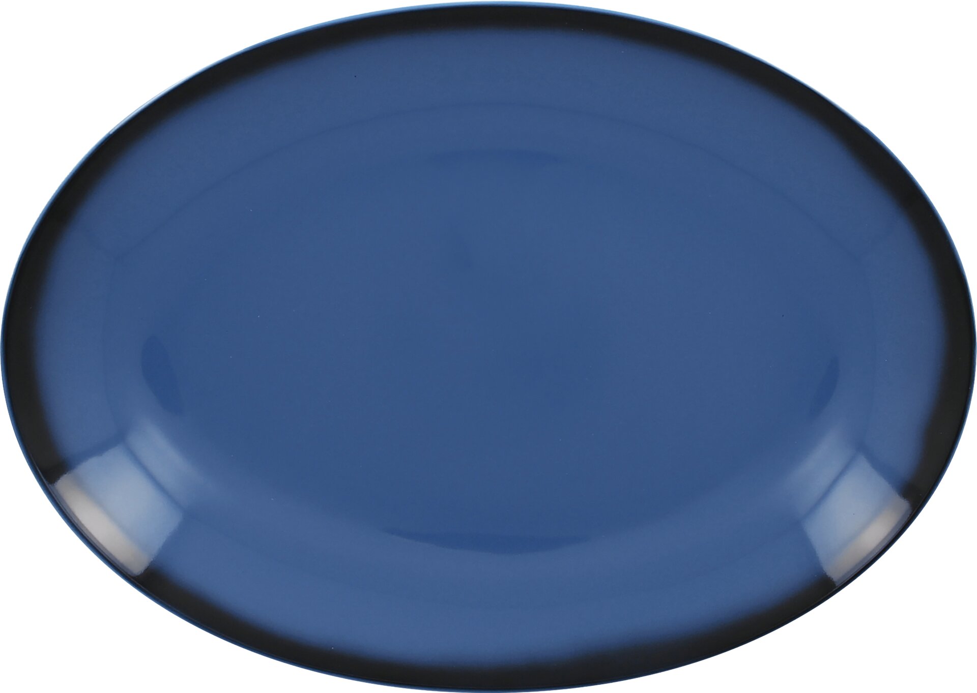 Platte oval 360 x 270 mm blau Lea