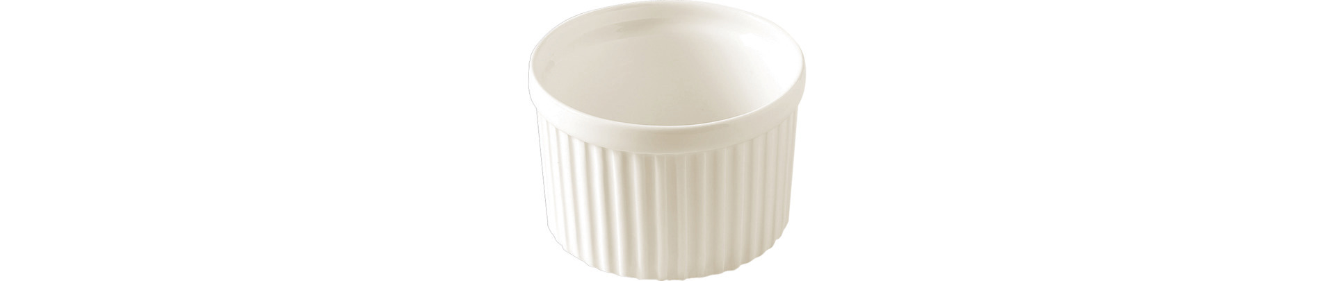 Auflaufform gerillt 90 mm / 0,19 l weiß Auflaufform gerillt 90 mm / 0,19 l weiß