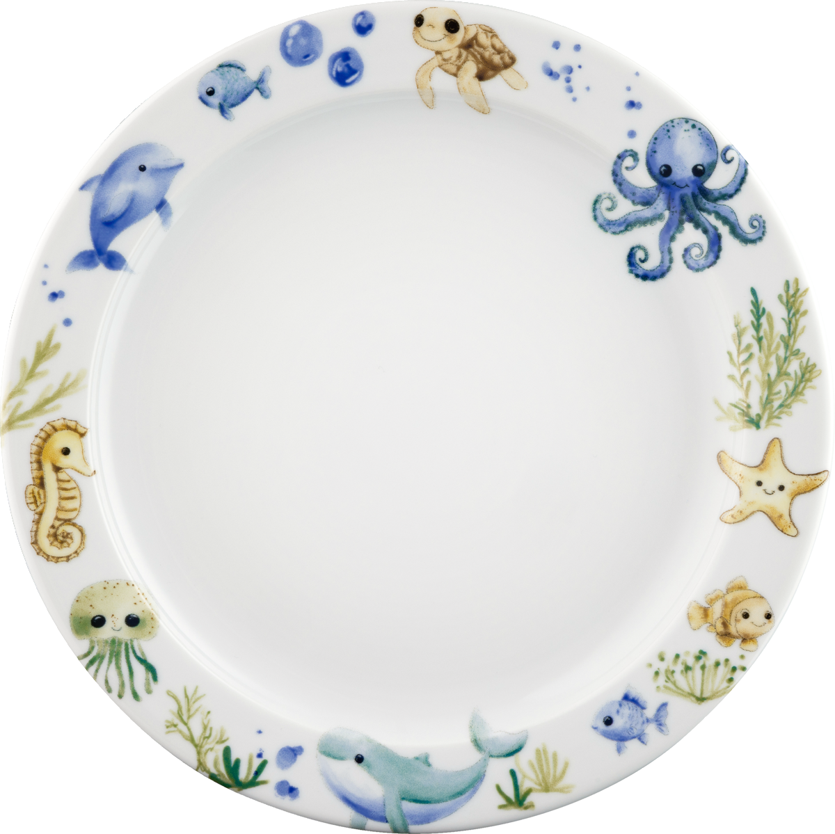 Teller flach rund Fahne 238 mm Kids Sea Friends B1100