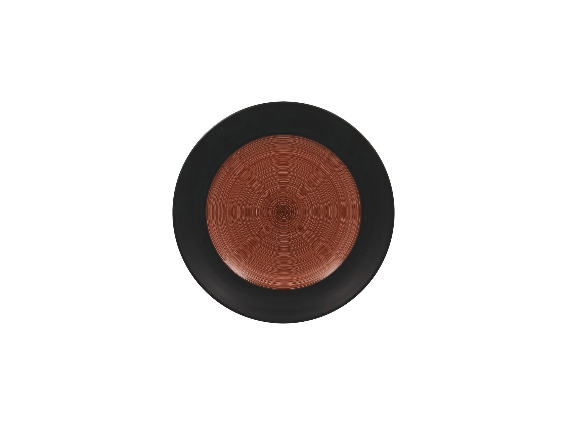 Teller flach rund 210 mm walnut