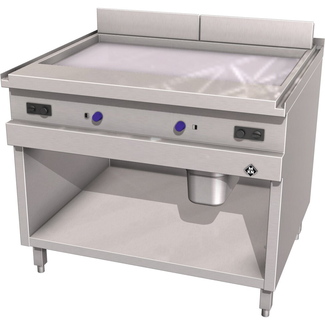 Gas-Griddleplatte glatt / Optima 850 / Bratfläche 900 x 545 mm