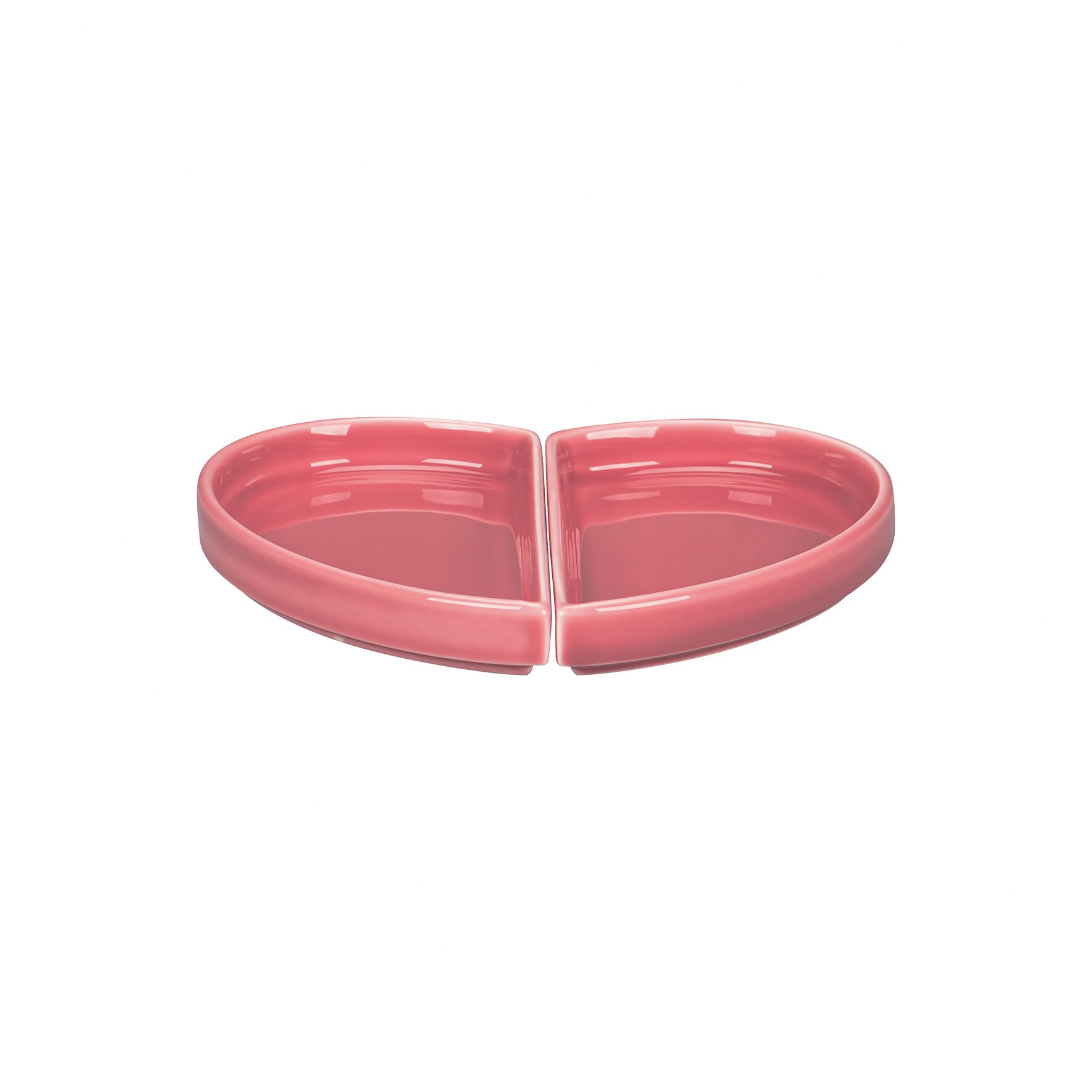 Teller flach ohne Rand / linke Hälfte 100 x 180 mm / 0,17 l pink Cliché