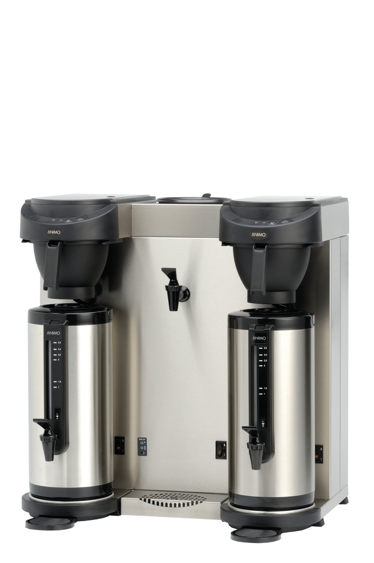 Filterkaffeemaschine 2,40 l schwarz mit 2 Thermobehälter/m. Wasseranschluss