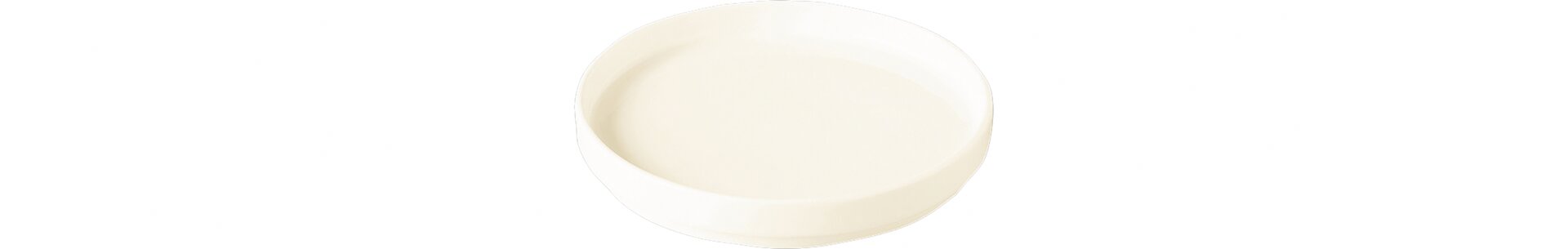 Teller flach ohne Rand 120 mm creme auch als Deckel für Schale NOBW12