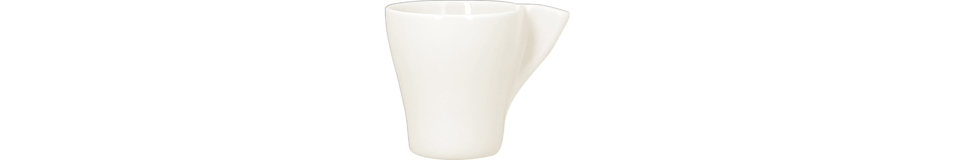 Kaffeetasse mit massivem Henkel swirls 0,15 l plain-white