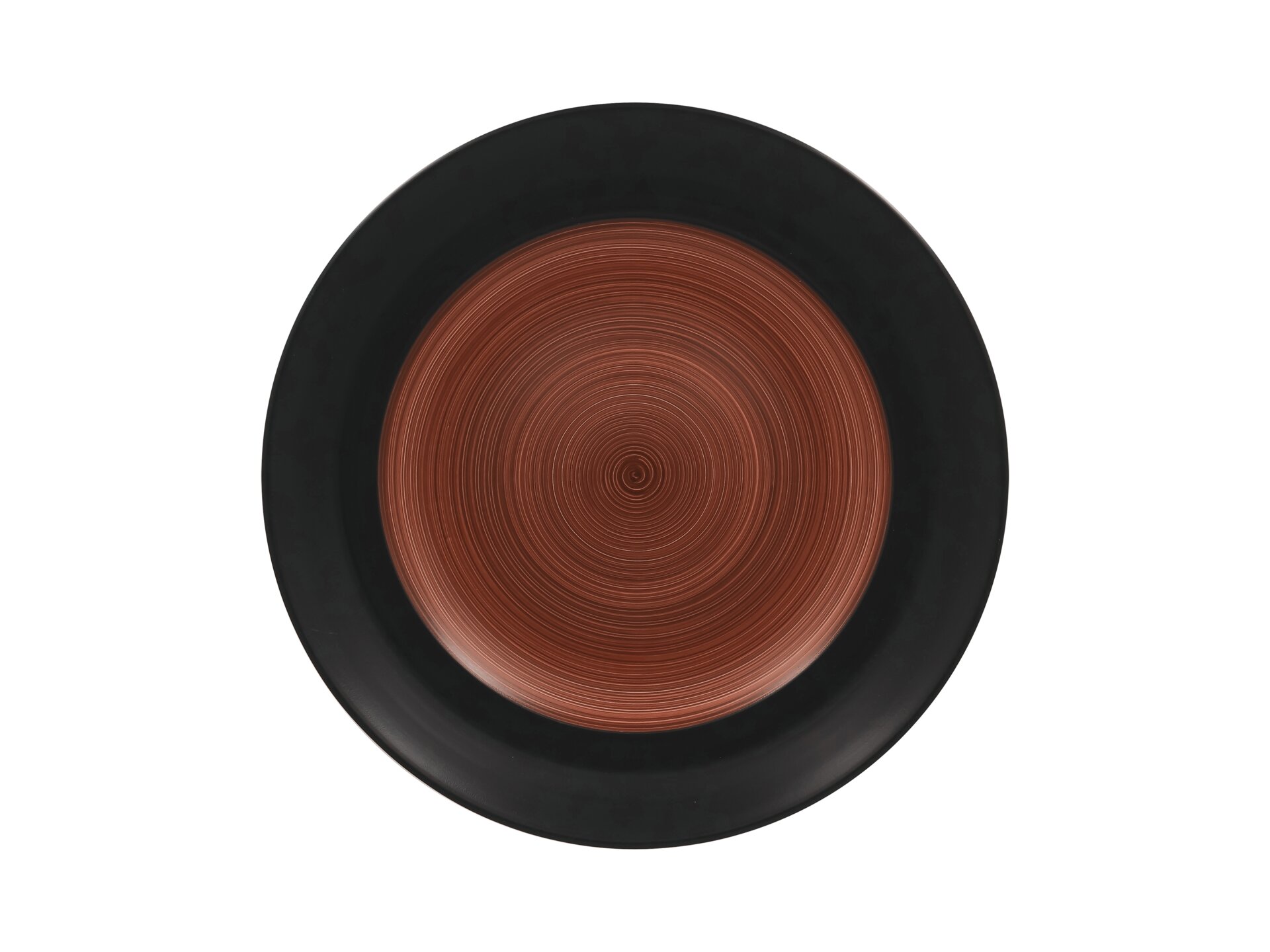 Teller flach rund 310 mm walnut
