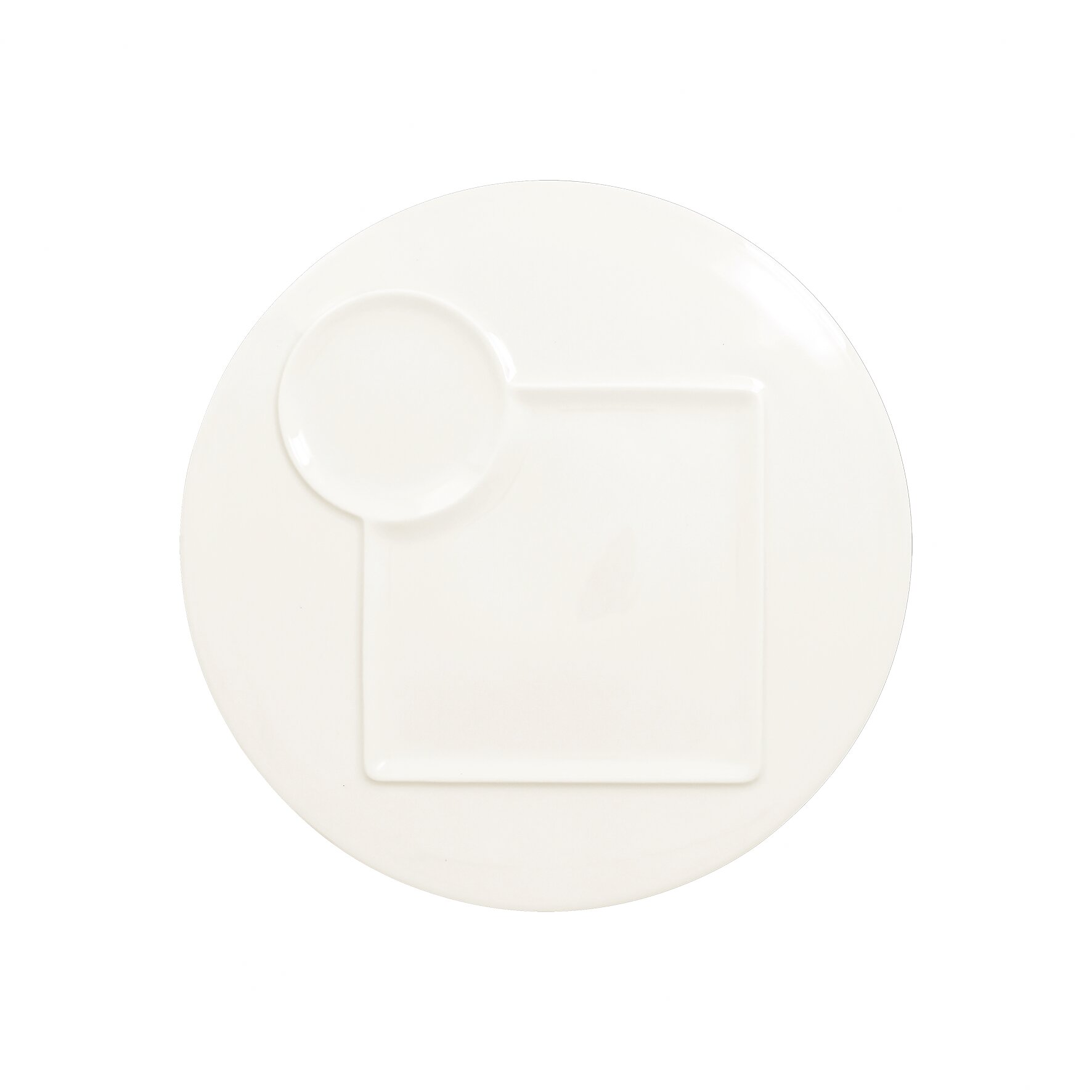 Teller rund mit 2 Zonen create 300 mm plain-white