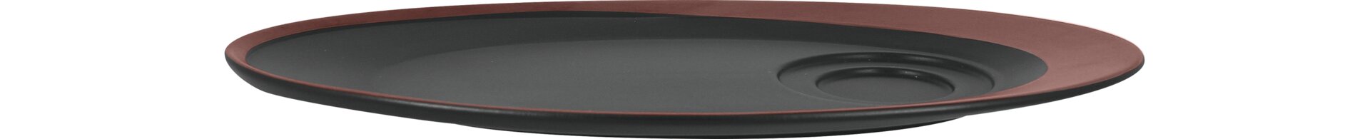 Untertasse oval 290 x 160 mm für GICU23/GICU09 schwarz / bronze